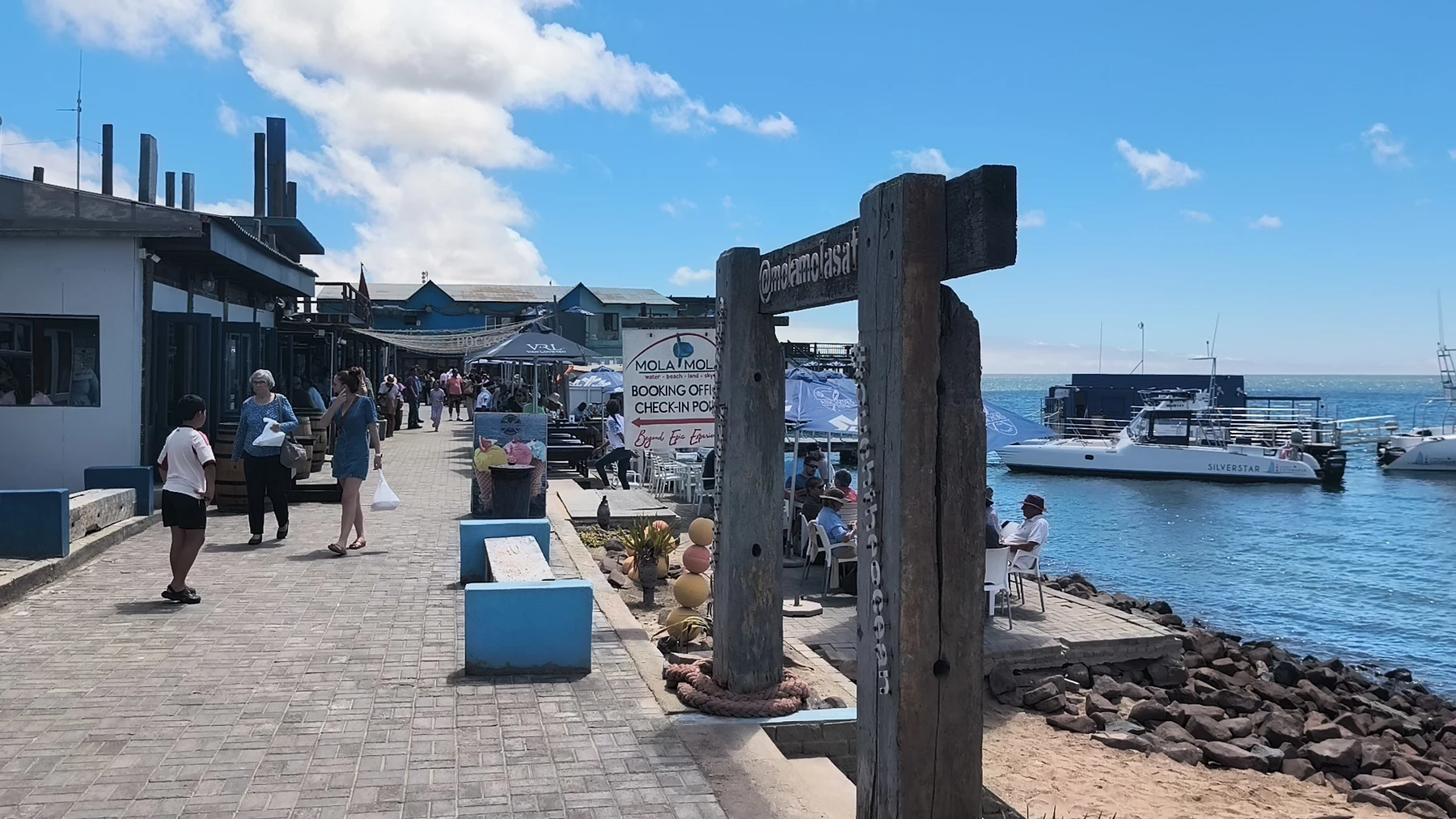 Walvis Bay jetty at the Mola Mola cruise departure area