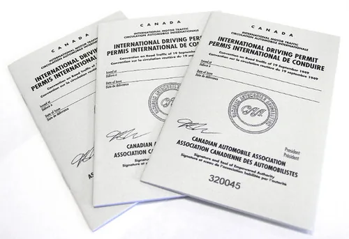 Example of a Canadian International Driving Permit